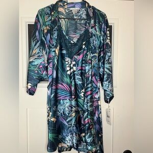 Linea Donatella Blue Floral Chemise